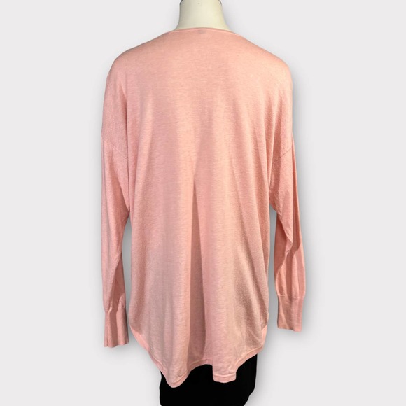 Margaret O'Leary (M) Sweater Cotton Light Pink Oversize V-Neck - Picture 2 of 9